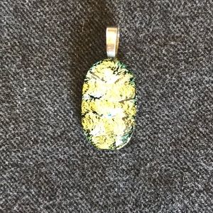 Handmade fusion glass pendant